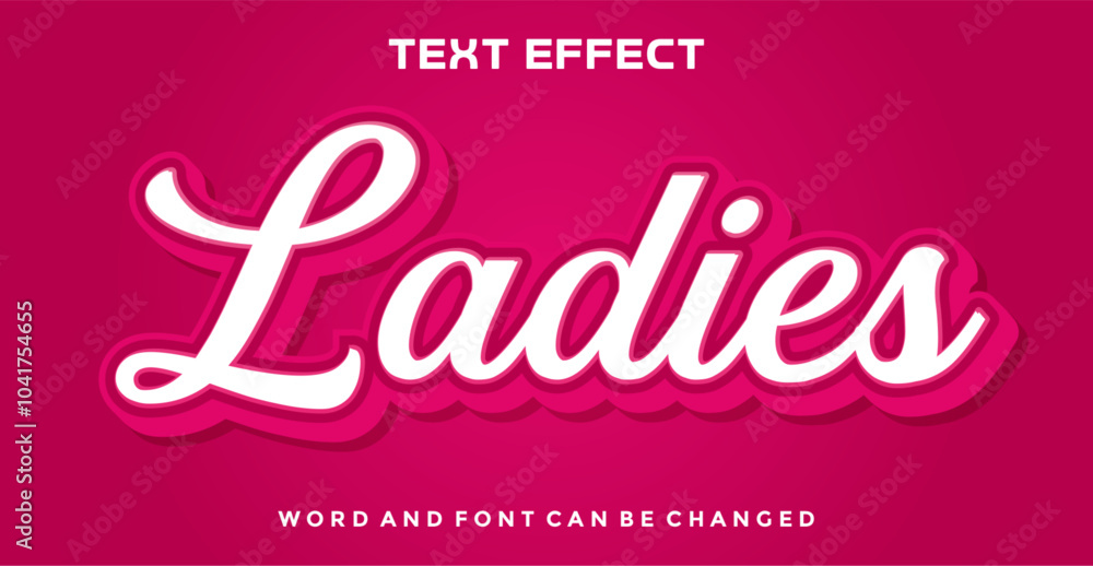 Ladies editable text effect Ladies editable text effect