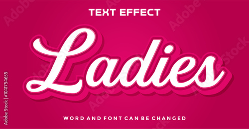 Ladies editable text effect