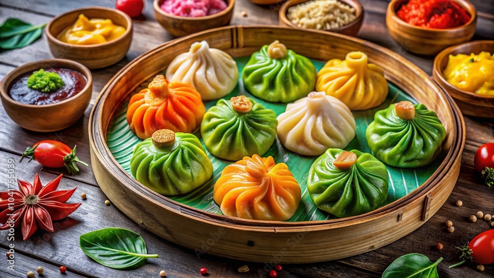 Asian Dumplings and Dim Sum Set Isolated for Culinary Presentation and Food Photography Asian Dumplings and Dim Sum Set Isolated for Culinary Presentation and Food Photography