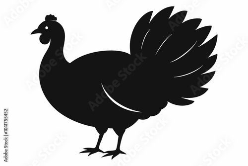 turkey poultry silhouette, thanksgiving turkey silhouette vector, turkey bird