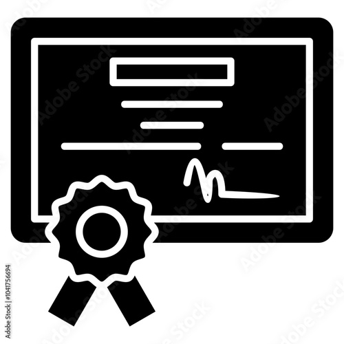 Certificate Icon Element For Design