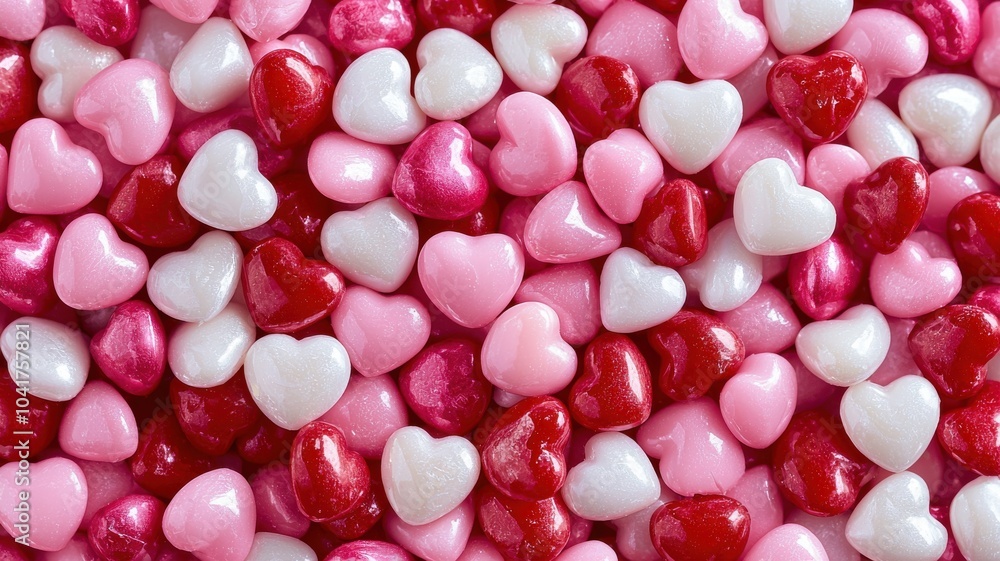 Close-up of heart-shaped candies Close-up of heart-shaped candies