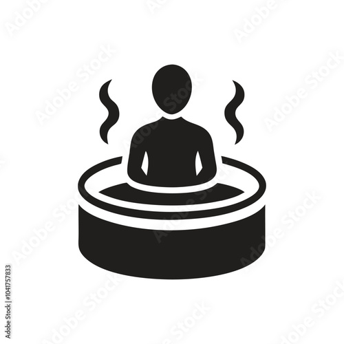 Hot Tub Spa Vector Icon on white background