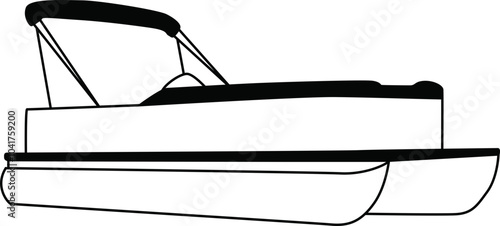 Pontoon Boat Cricut and Silhouette SVG file