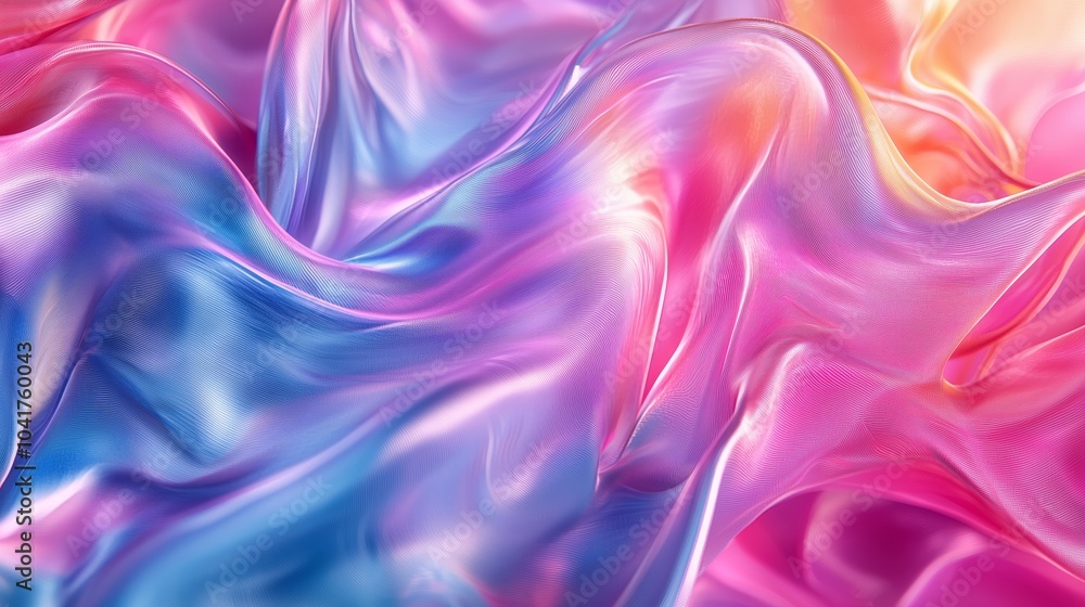 Fototapeta premium Vibrant Wavy Holographic Abstract Background