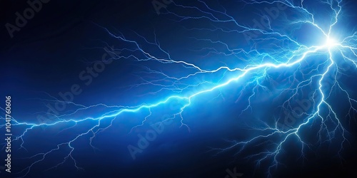 Wallpaper Mural Bright flash of lightning on dark blue background wallpaper Torontodigital.ca