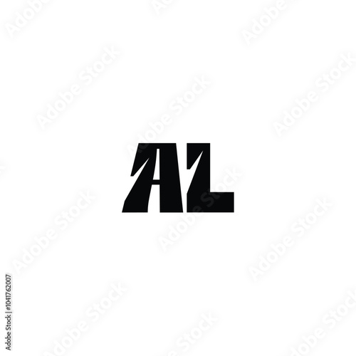 AL monogram logo design letter text name symbol monochrome logotype alphabet character simple logo