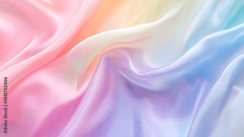 Soft and Luxurious Thai Silk Texture in Pastel Color Palette with Smooth Copy Space Soft and Luxurious Thai Silk Texture in Pastel Color Palette with Smooth Copy Space