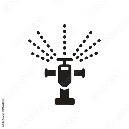 Pop Up Sprinkler Icon on white background