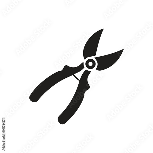 Pruning shears icon on white background