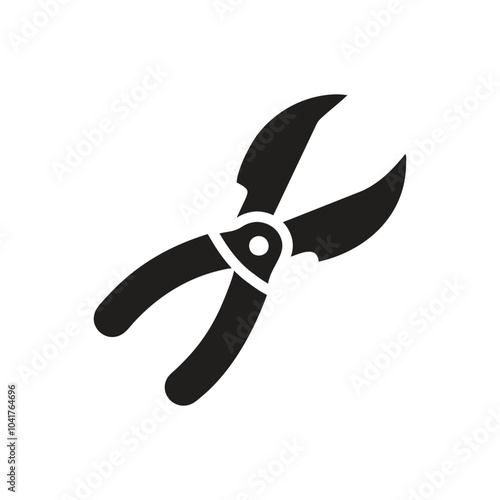 Pruning shears icon on white background