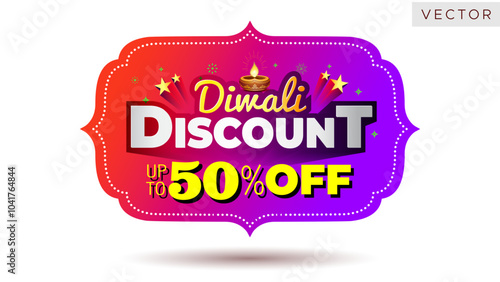 Diwali discount, offer, sale, shopping deals, 50% off logo.