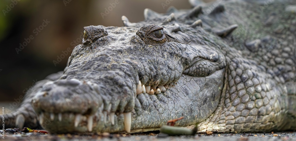 Fototapeta premium Crocodile in natural habitat