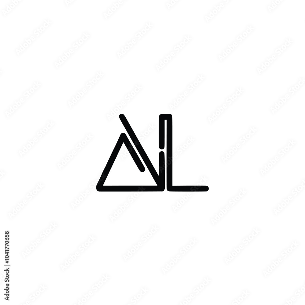 AL monogram logo design letter text name symbol monochrome logotype alphabet character simple logo AL monogram logo design letter text name symbol monochrome logotype alphabet character simple logo
