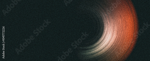 Obraz na płótnie Abstract grainy background, dark dynamic banner backdrop orange white black glowing color gradient circle, noise texture poster header wallpaper cover design w salonie