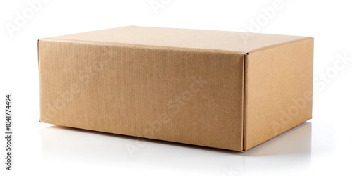 Cardboard box on white background