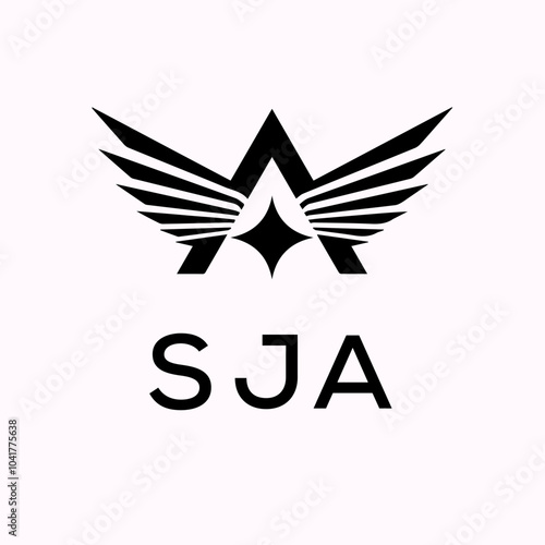 SJA triangle letter logo design with triangle shape. SJA triangle logo design monogram. SJA triangle vector logo template with red color. SJA triangular logo Simple, Elegant, and Luxurious Logo... photo