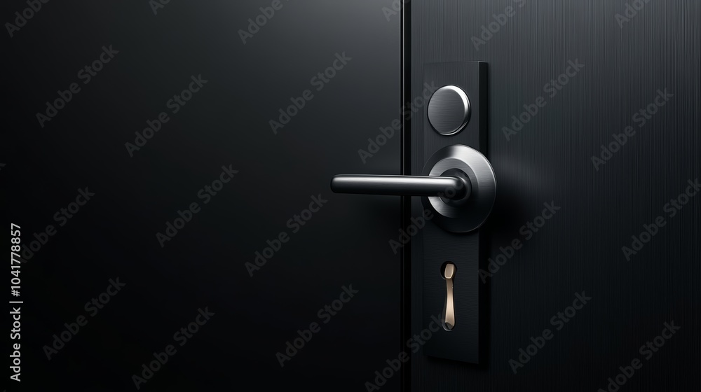 Intriguing black door with antique keyhole, a glimpse into mystery and secrets mysterious Intriguing black door with antique keyhole, a glimpse into mystery and secrets mysterious