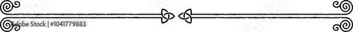 Celtic Header Graphic - Grunge Spiral Lines and Triquetra