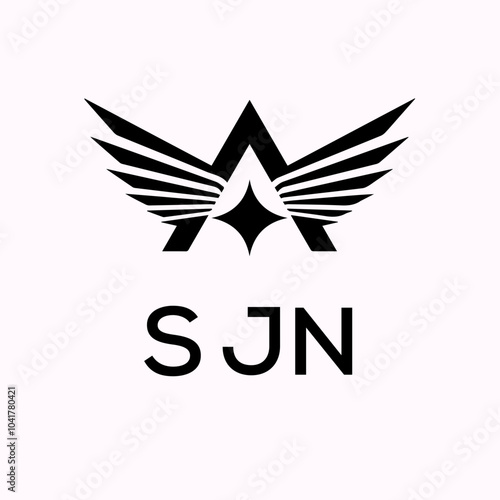 SJN Letter Initial Logo Design Template Vector Illustration