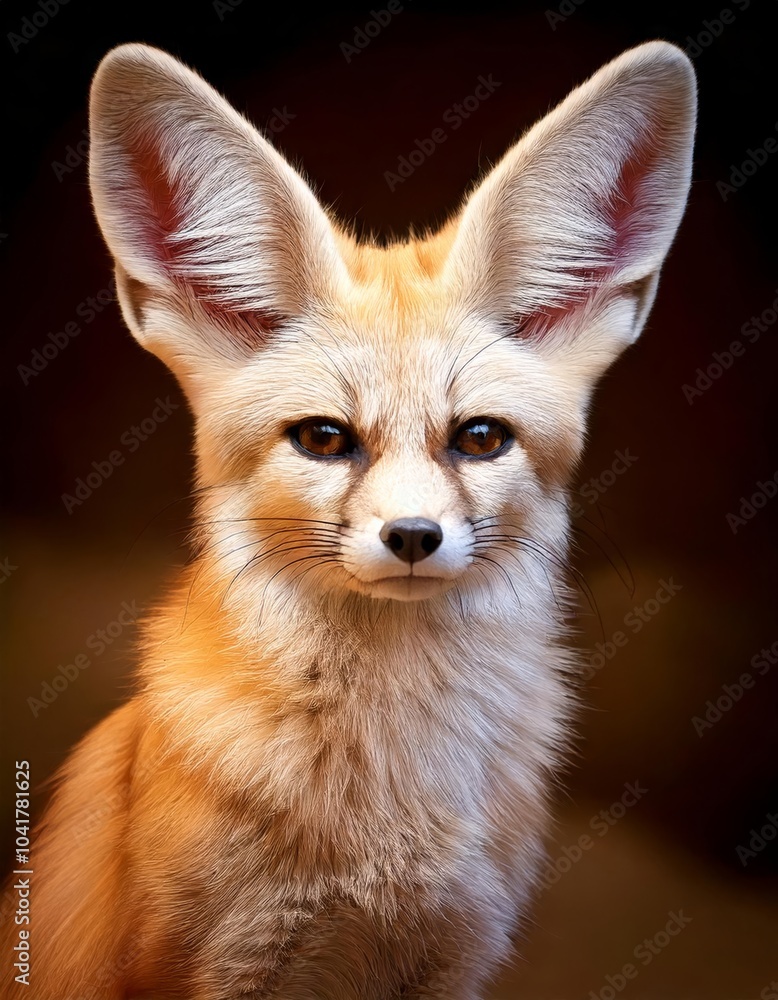 Fennec fox or Desert fox is a small crepuscular fox native to the deserts of North Africa Fennec fox or Desert fox is a small crepuscular fox native to the deserts of North Africa