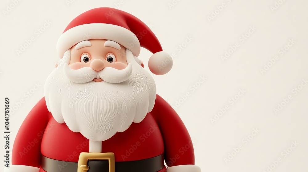 A cartoonish red Santa Claus with a white background A cartoonish red Santa Claus with a white background