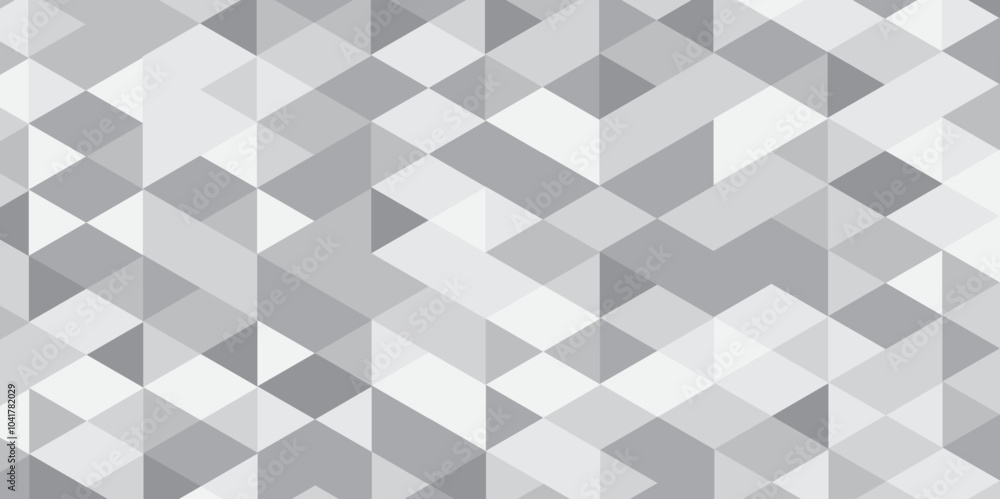 Abstract geometric white and gray background seamless mosaic and low polygon triangle texture wallpaper, Triangle Vector Abstract Geometric Technology seamless pattern Background. Abstract geometric white and gray background seamless mosaic and low polygon triangle texture wallpaper, Triangle Vector Abstract Geometric Technology seamless pattern Background.