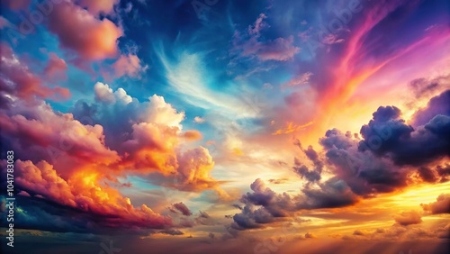 abstract colorful sky and cloud landscape Point of View