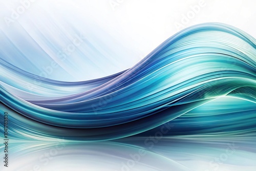 Abstract background with fractal wave on white backdrop