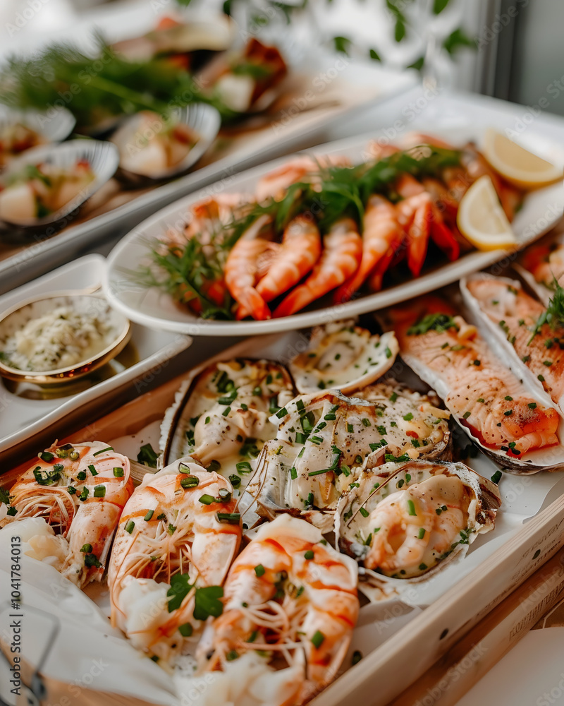 Grilled shrimp with vegetables. Grilled shrimp with vegetables.