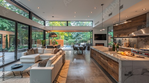 Modern sleek kitchen design.