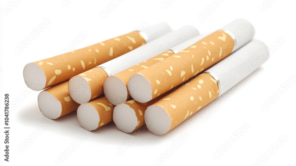 Isolated pack of cigarettes on a white background. Isolated pack of cigarettes on a white background.