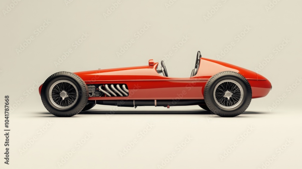 Realistic race car isolated on background. 3d rendering - illustration Realistic race car isolated on background. 3d rendering - illustration
