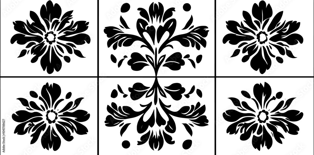 The design includes spanish tiles, portuguese mosaic motifs, black decoration tilings, and mediterranean Mexican floral elements in a racy and modern design. The design includes spanish tiles, portuguese mosaic motifs, black decoration tilings, and mediterranean Mexican floral elements in a racy and modern design.