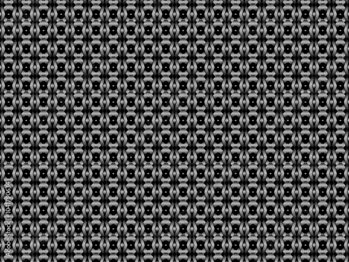 Black metal texture steel background. Luxurious steel ornament. Perforated metal sheet.