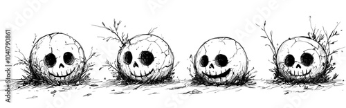 Cartoon character illustration of dynamite explosive logo symbol illustration design clip art isolated skull modern Halloween icon