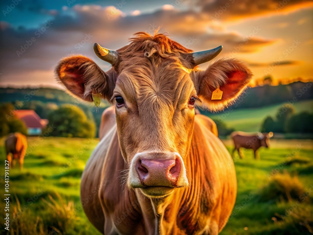 Close-Up of a Cow on the Farm - Rustic Charm and Natural Beauty in Fashion Photography Close-Up of a Cow on the Farm - Rustic Charm and Natural Beauty in Fashion Photography