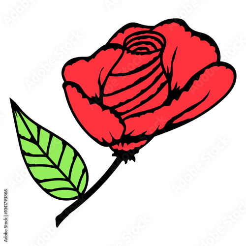 Valentine Rose Flower Cartoon Comic Design Happy Small Pretty Leaf Beautiful Green Plant Blooming Nature Lover Flowers Gardening Gardeners Thumb Garden Hobby Blooms Blossoms Gardener Leisure Summer