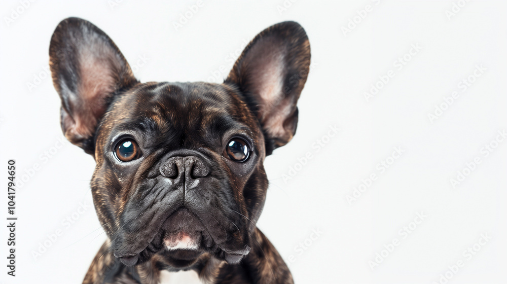 Close-up Portrait of a French Bulldog with Big Ears Close-up Portrait of a French Bulldog with Big Ears