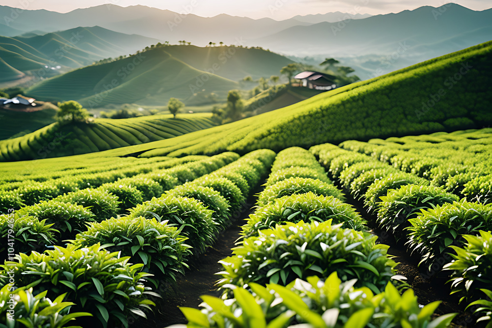 Fototapeta premium removal green tea plantations common practice many agricultural settings worldwide daily operations