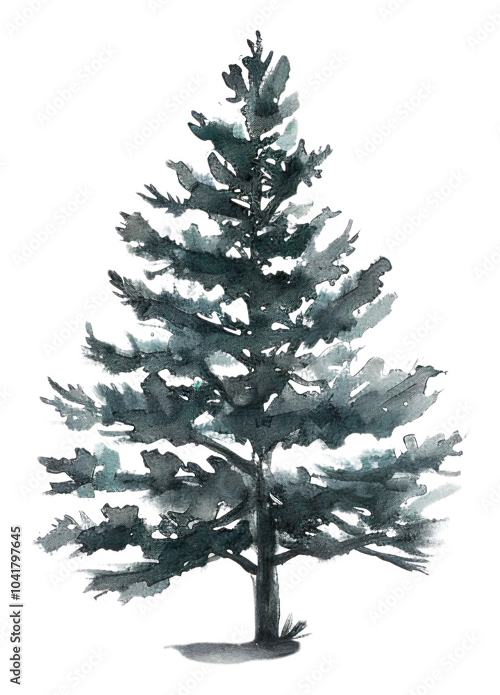 Obraz premium PNG Pine pine christmas drawing.