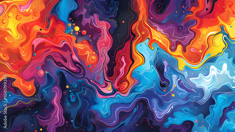 Abstract Wave Patterns with Bold, Dynamic Designs and Vibrant Colors - Artistic Fluid Art Abstract Wave Patterns with Bold, Dynamic Designs and Vibrant Colors - Artistic Fluid Art