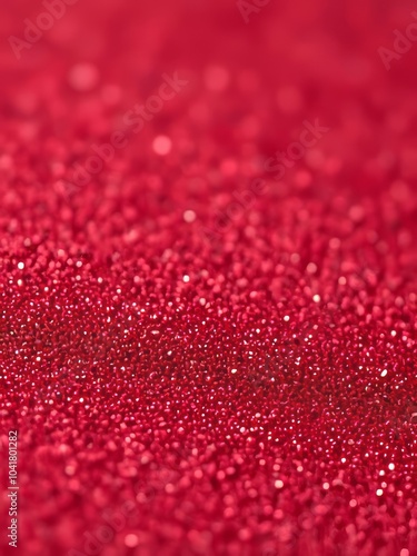 Red color glitter paper texture close up as background glitter dust particle Ultra realistic 