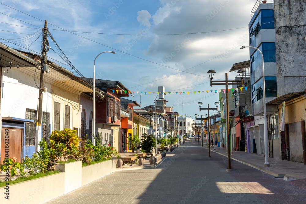 Houses, streets and important buildings of the city of Iquitos, Peru Houses, streets and important buildings of the city of Iquitos, Peru