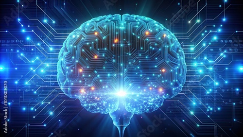 Wallpaper Mural Digital brain representing artificial intelligence and technology , AI Torontodigital.ca