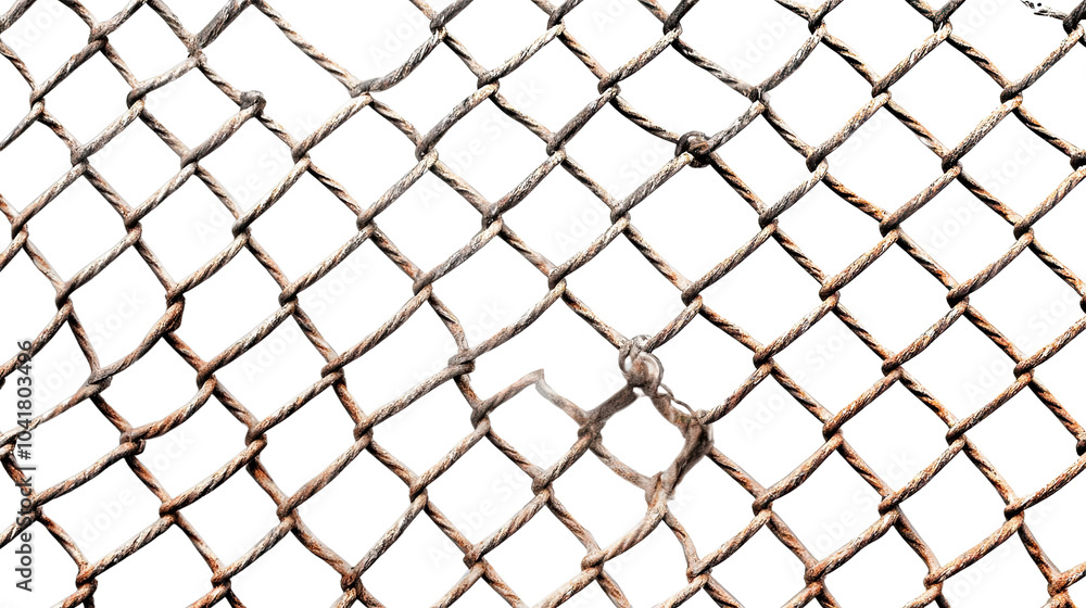 Chainlink fence with barbed wire pattern in a seamless design for security and protection Chainlink fence with barbed wire pattern in a seamless design for security and protection