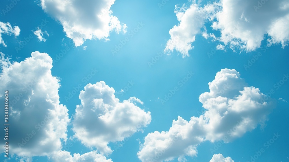 Bright Blue Sky with White Clouds Bright Blue Sky with White Clouds