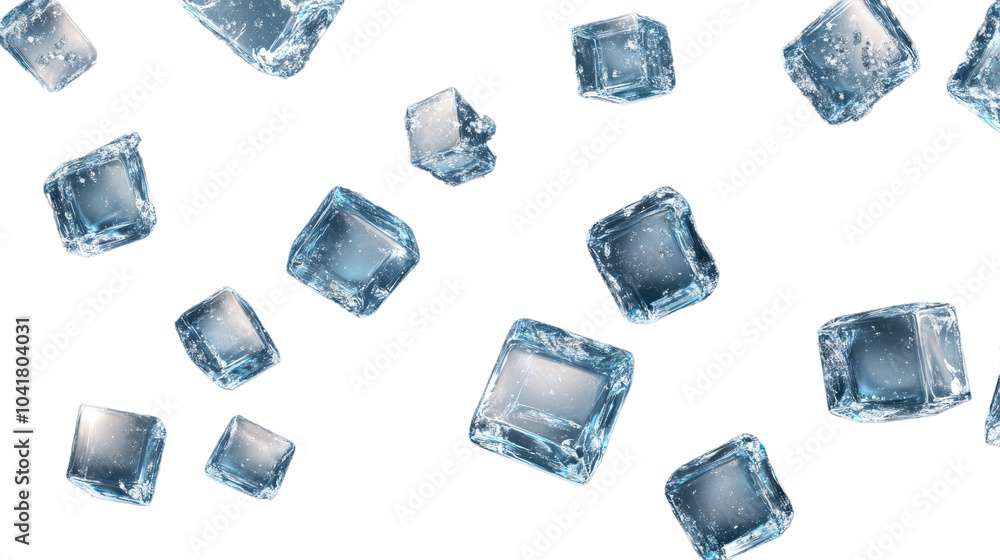 Ice cubes isolated on a white background Ice cubes isolated on a white background