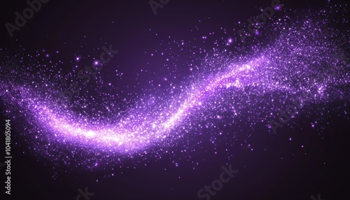 Wallpaper Mural A vibrant purple cosmic swirl with sparkling stars and a dramatic starry backdrop Torontodigital.ca