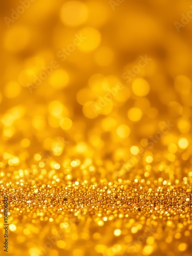 An exquisite background of glimmering gold glitter with a delicately blurred setting creating11 glitter dust particle Ultra realistic 